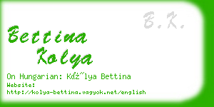 bettina kolya business card